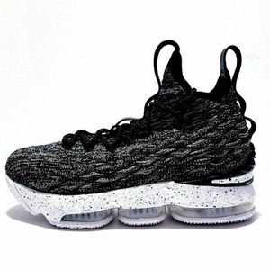 Nike Lebron 15 Ashes Basketball Shoes 6Y GS / Women's 7.5 Black White Oreo